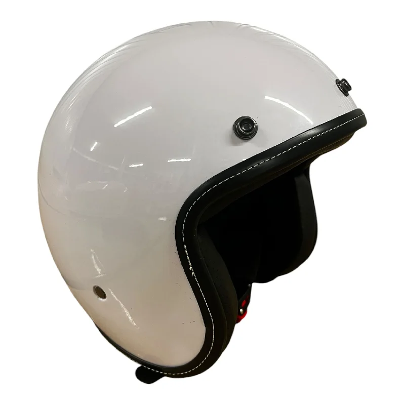 Cycling leg liner-Cooler King Helmet - Metallic White - Black Lined