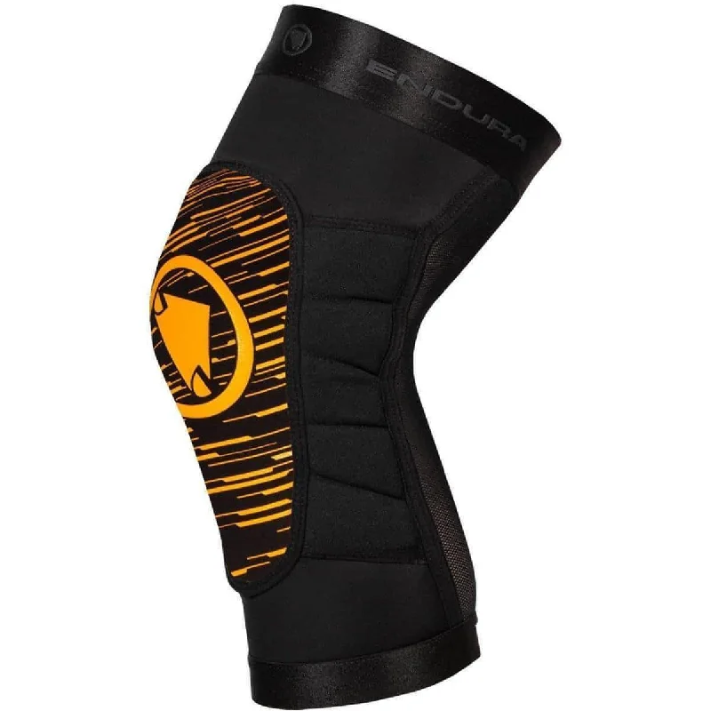 Cycling mask liner-Endura SingleTrack Lite II Cycling Knee Guards - Orange