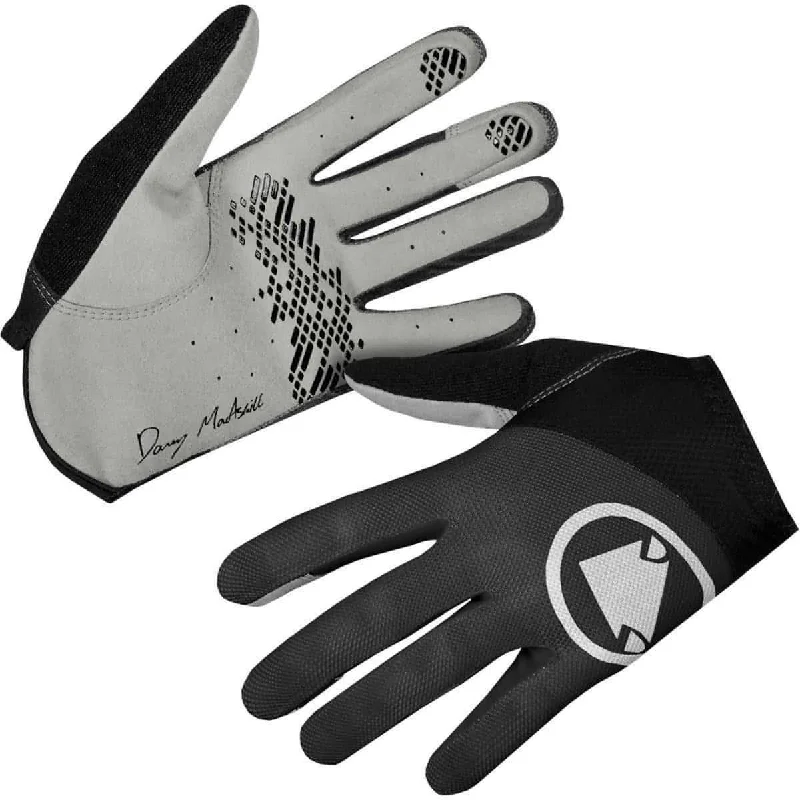 Bicycle basket guard-Endura Hummvee Lite Icon Full Finger Cycling Gloves - Black