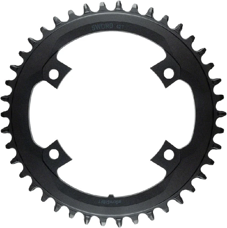 Cycling water guard-microSHIFT Sword Chainring - 42t 110 Asym BCD For 1x 9/10-Speed Black