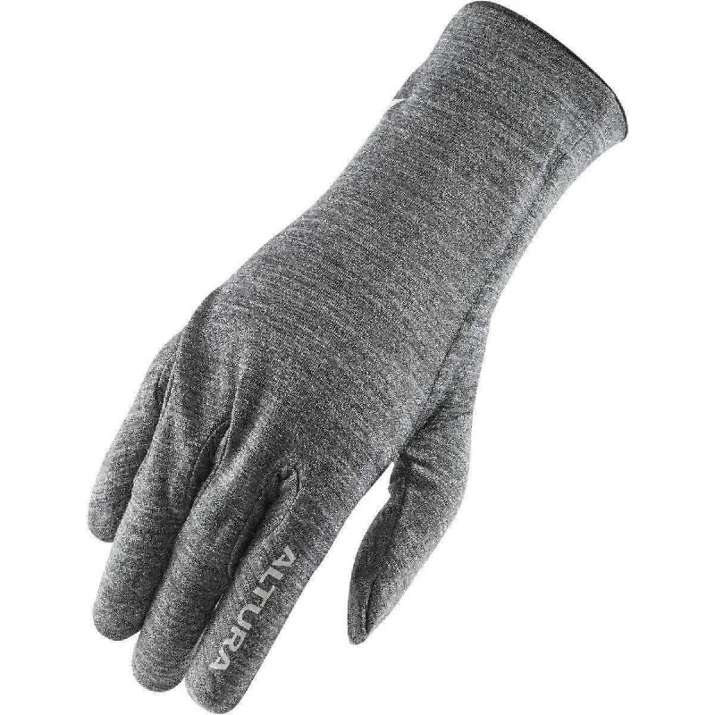 Bicycle bar guard-Altura Merino Liner Full Finger Cycling Gloves - Grey