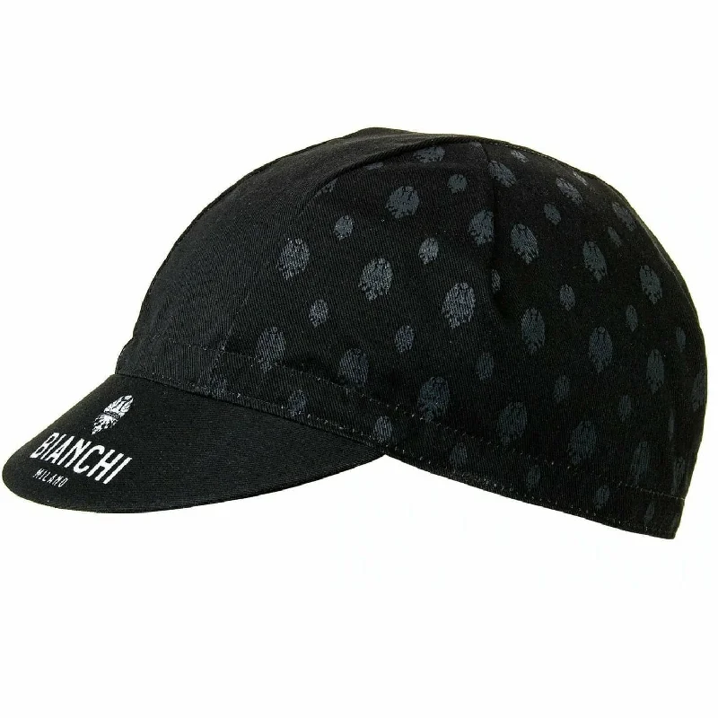 Mountain bike guards-Nalini Bianchi Neon Cotton Cycling Cap - Black & Grey