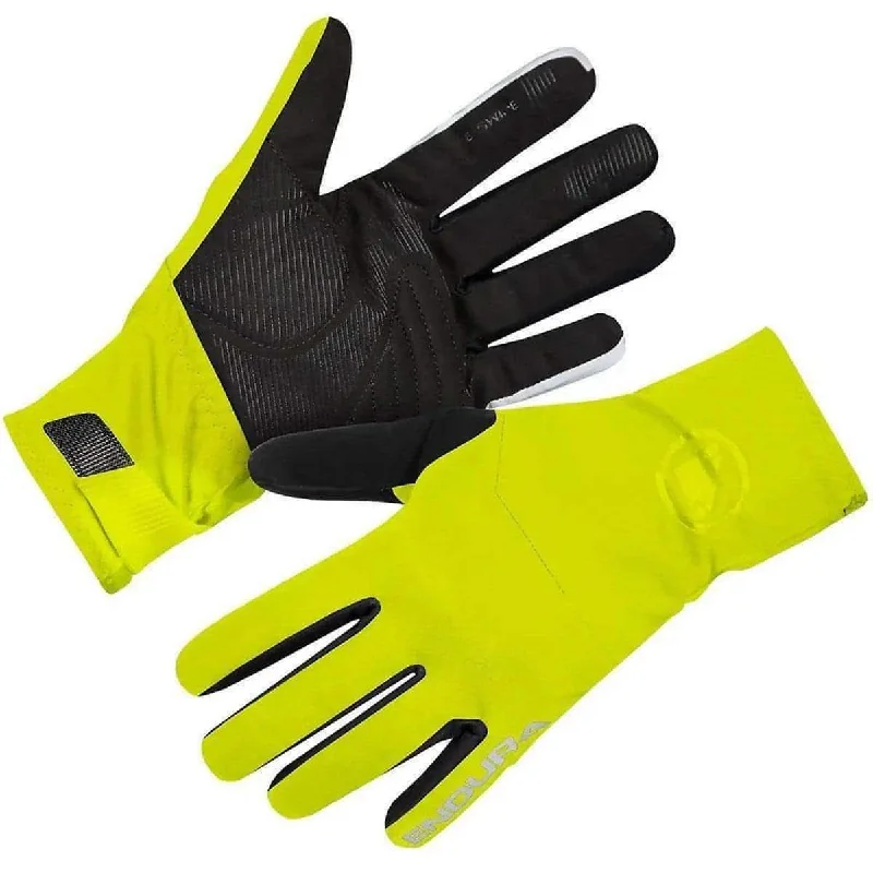 Bicycle basket liner-Endura Deluge Full Finger Cycling Gloves - Yellow