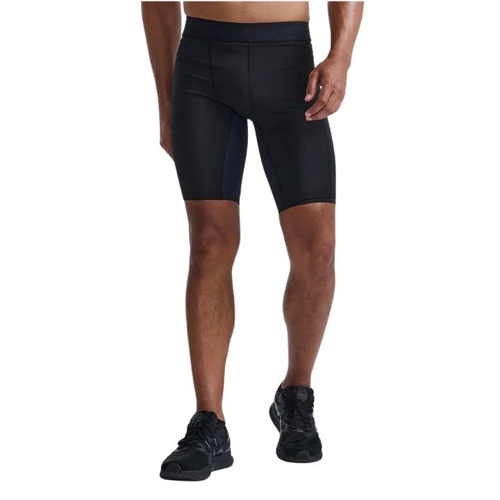 Cycling shin guard-2XU MA7198B Base Layer Compression Shorts