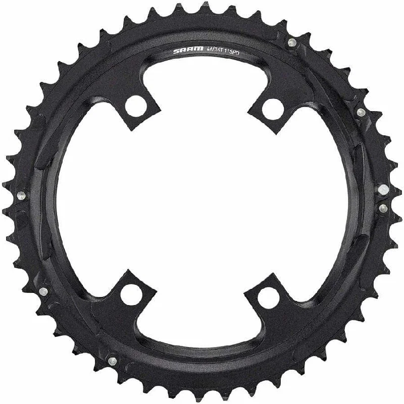 Mountain bike liner-Road 110mm Asymmetrical Chainring Teeth: 46 Speed: 11 BCD: 110 Bolts: 4 Outer Aluminum Black