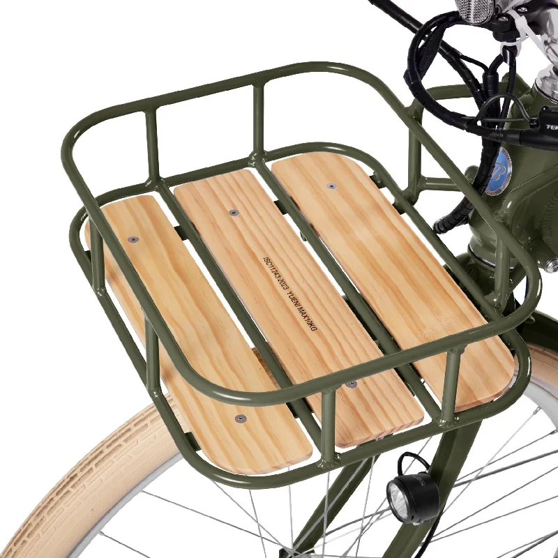 Bicycle lock guard-Premiere Lite Front Rack - Olive Green