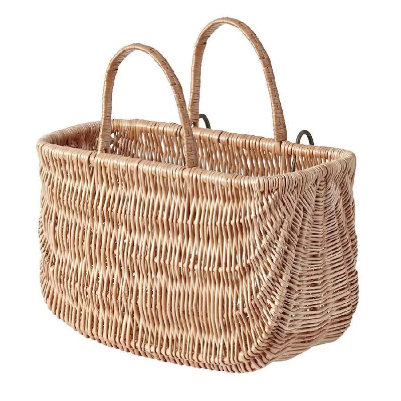 Bicycle fix guard-Basil Swing Wicker Bike Basket