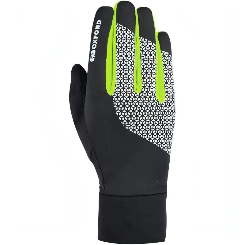 Bicycle lock guard-Oxford Bright 1.0 Full Finger Cycling Gloves - Black