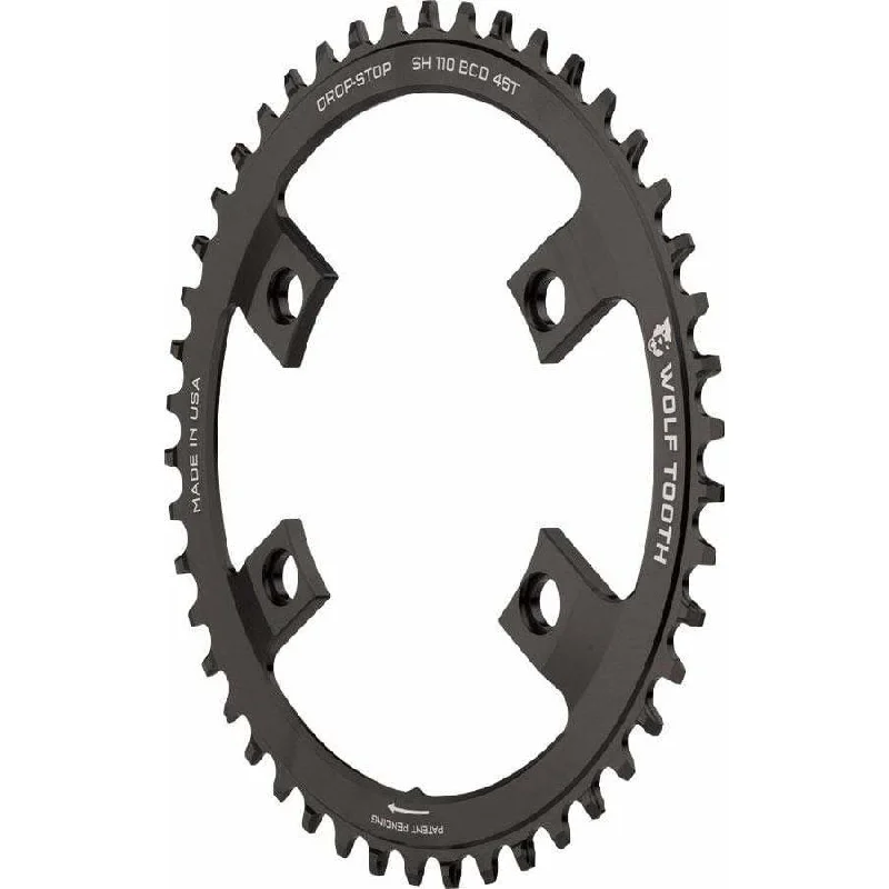 Mountain bike guard-Shimano 110 Asymmetric BCD Chainring , 4-Bolt, Drop-Stop, For Shimano Cranks