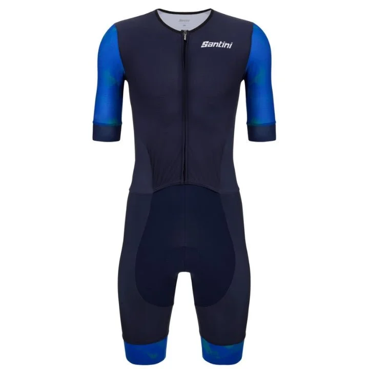 Bicycle rack liner-Santini Leaf Short Sleeve Trisuit