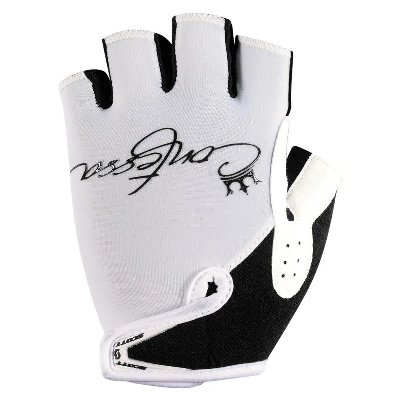 Bicycle gear guard-Scott Contessa Aspect Short Finger Womens Cycling Glove - White