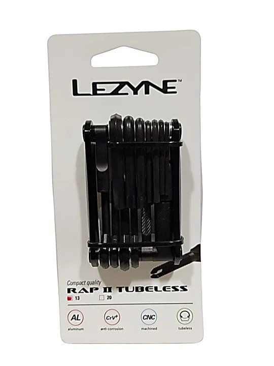 Road bike liner-Lezyne Y15 Multi-Tool RAP II 13 Tubeless Black