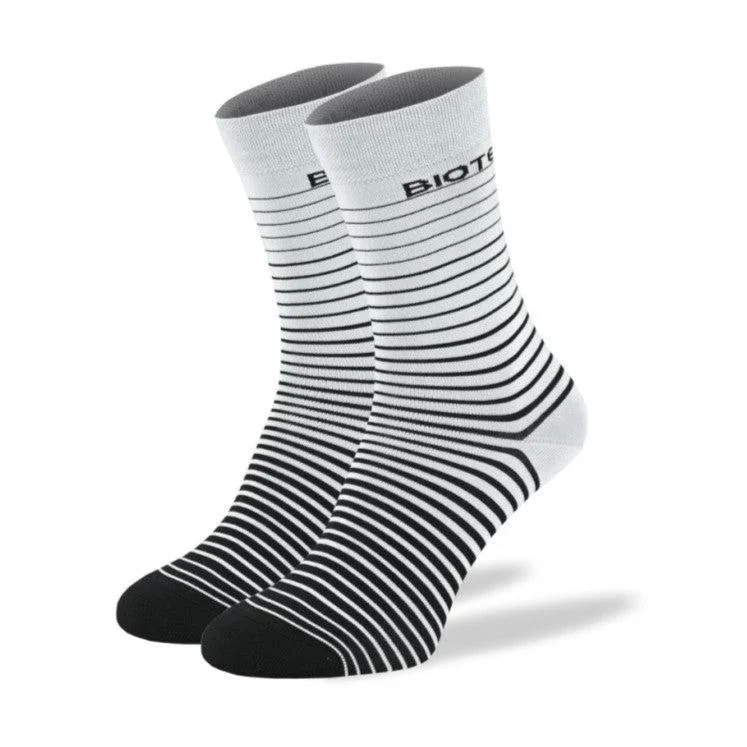 Road bike liner-Calze Biotex Millerighe - Bianco