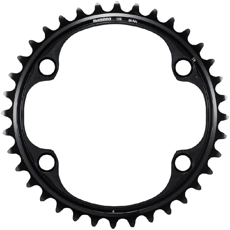 Bicycle gear guard-Shimano Dura-Ace FC-R9200 12-Speed Chainring - 36t Asymmetric 110 BCD BLK NH