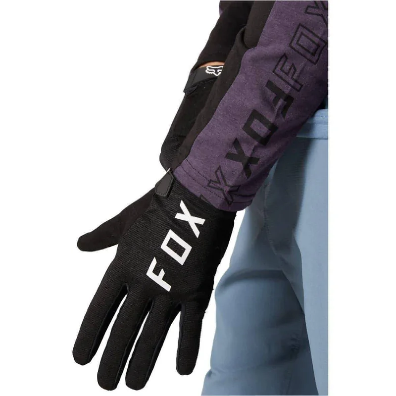 Bicycle chainstay guard-Fox Ranger Gel Full Finger Cycling Gloves - Black