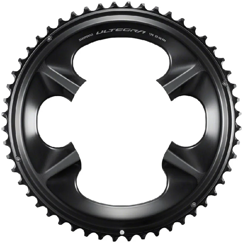 Mountain bike guard-Shimano Ultegra FC-R8100 12-Speed Chainring - 52t Asymmetric 110 BCD BLK NH