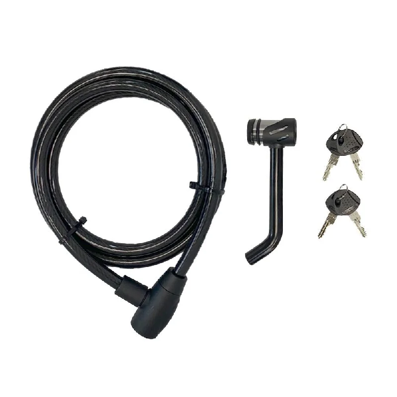 Road bike guard-DELUXE LOCKING HITCH PIN WITH CABLE