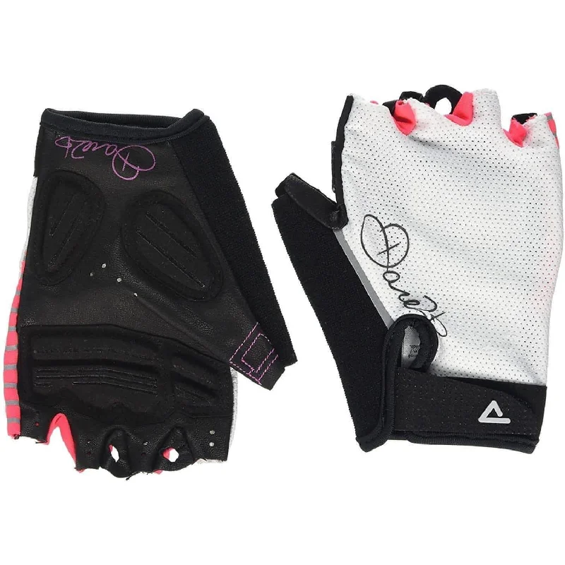 Bicycle fender liner-Dare2B Grasp Womens Fingerless Cycling Gloves - White