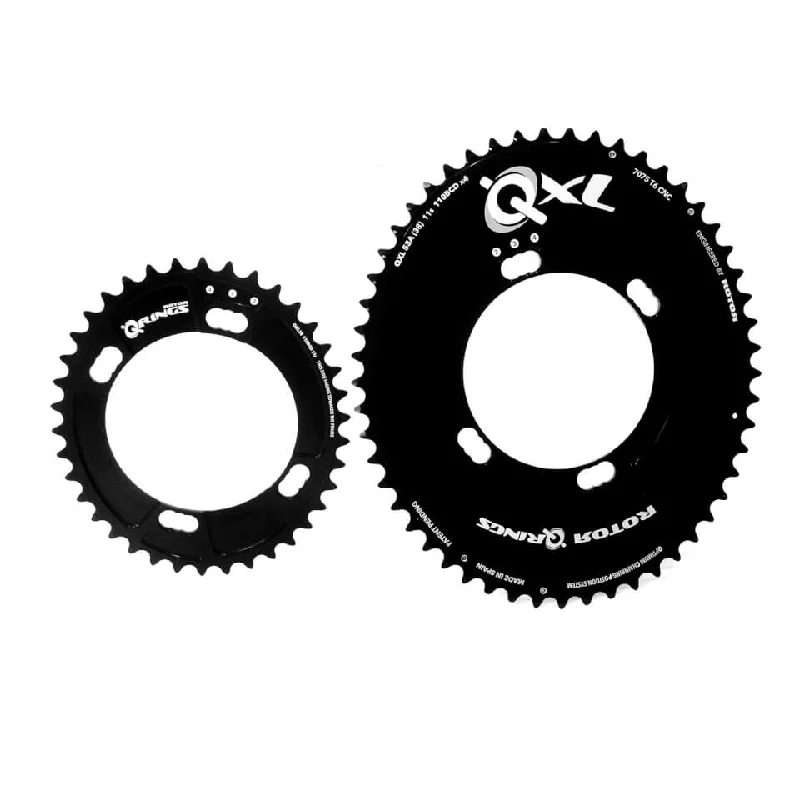 Bicycle lock guard-Rotor QXL Aero Outer Chainring 4 Bolt (Shimano) - Black - 52T - 110BCD